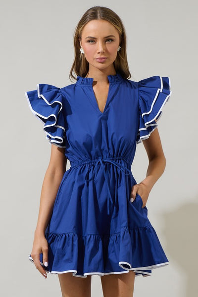 Alina Ruffle Mini Dress – IZEL BOUTIQUE