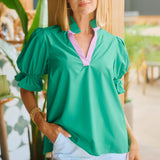 Jessica Green Top ( Mary Square)