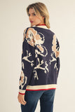 Navy Floral Sweater