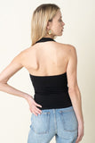 Camila Strapless Ruched Halter Top
