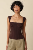 Elara Chocolate Corset Tank