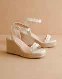 The Catalina White Scalloped Espadrille
Wedge
