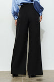 Chic Side Pockets High Waist Pleated Wide Leg Pants