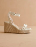 The Catalina White Scalloped Espadrille
Wedge