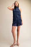 Satin Short With Lace Trim Detail