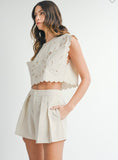 Luna Embroidered Scalloped Set