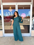 Teal Gala Jumpsuit