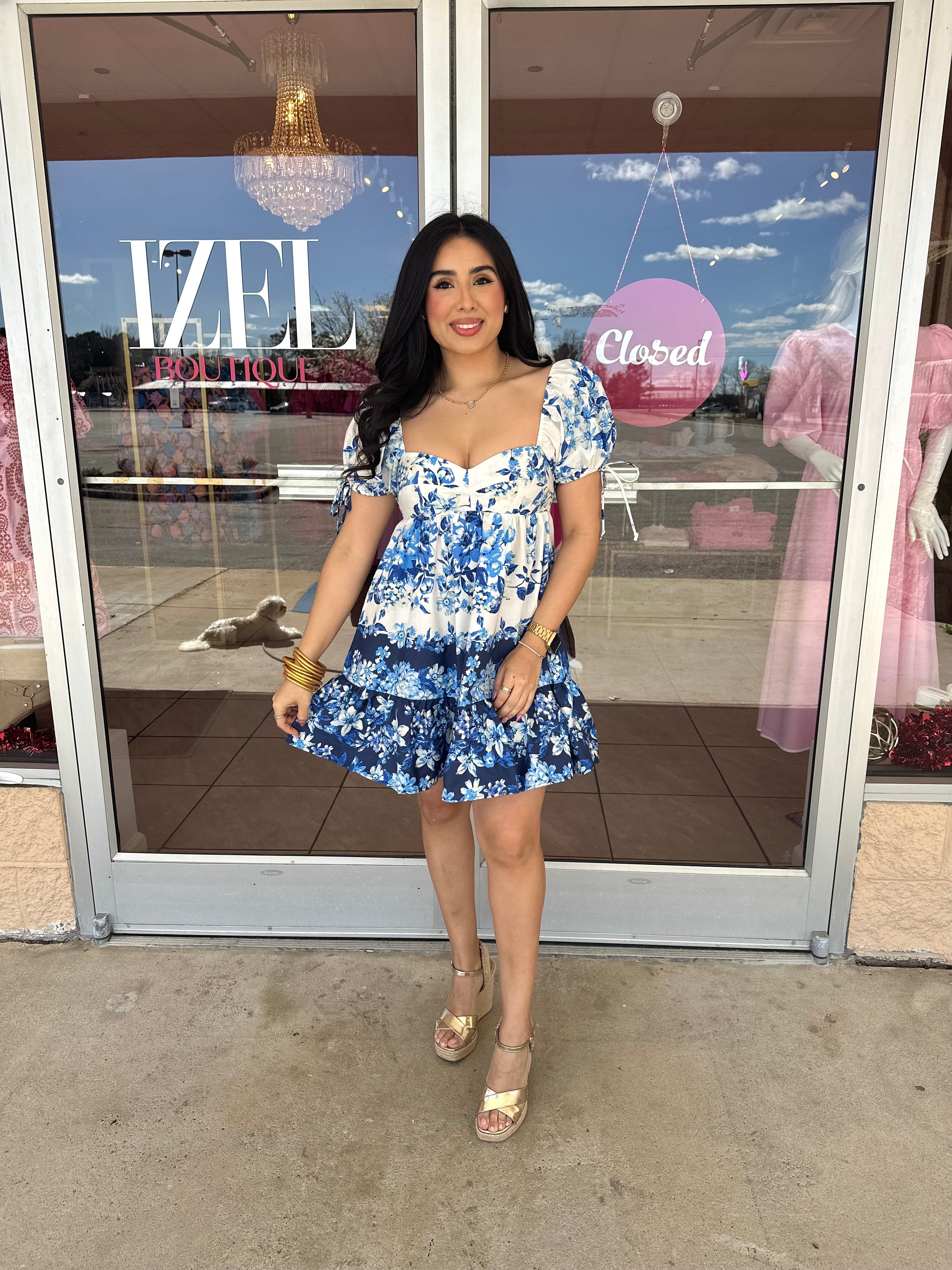 The Leah Floral Mini Dress IZEL BOUTIQUE The Leah Floral Mini Dress IZEL BOUTIQUE