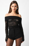 Destinee Off the Shoulder Lace Top