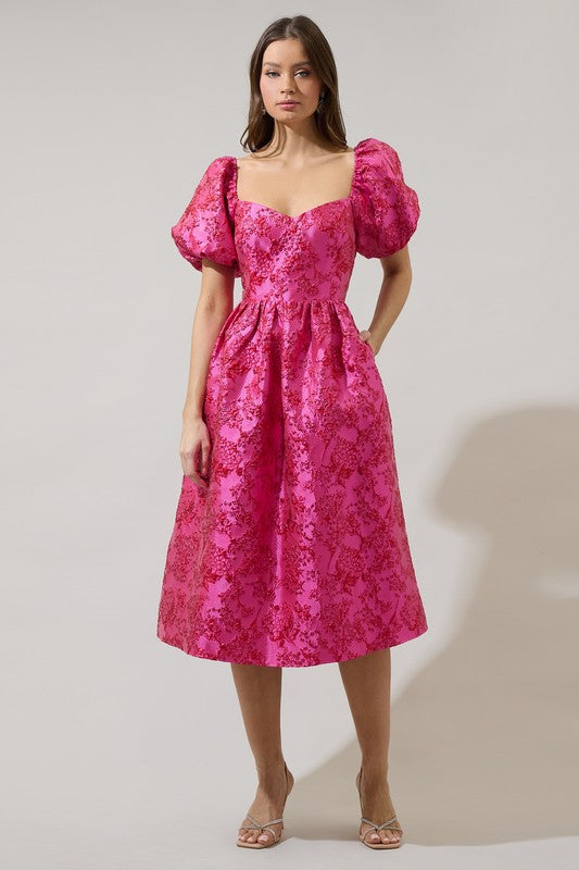 daria midi dress Daria Midi Dress BLK Floral / 4