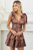 Go With Me Brown Mini Dress