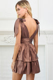 Go With Me Brown Mini Dress