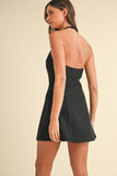 Waltz Through Time Halter Mini Dress