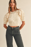 Hard To Say No Cropped Cardigan Sweater