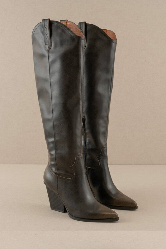 Barcelona Knee High Western Boot – IZEL BOUTIQUE