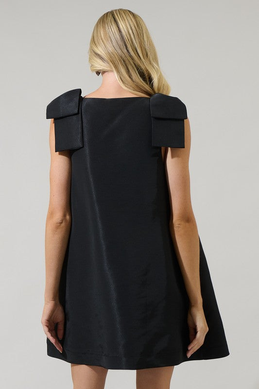 Alani Bow Trapeze Mini Dress IZEL BOUTIQUE Alani Bow Trapeze Mini Dress IZEL BOUTIQUE
