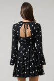 Kaline Polka Dot Flare Mini Dress