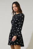 Kaline Polka Dot Flare Mini Dress