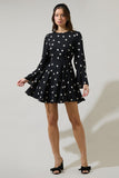 Kaline Polka Dot Flare Mini Dress