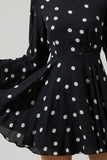 Kaline Polka Dot Flare Mini Dress