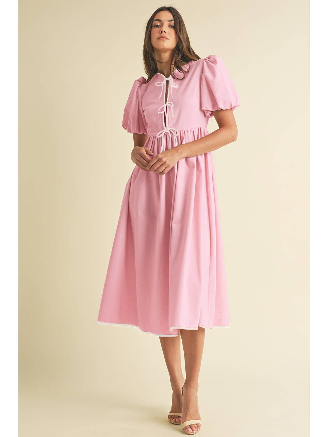bubblegum pink midi dress Bubblegum Bodycon Modal Fitted Midi Dress (FINAL SALE) L