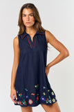 Liv Indigo Embroidered Dress