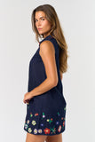 Liv Indigo Embroidered Dress