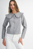 On the Mark Ruffle Knit Sweater Jacket