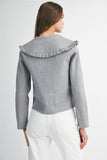 On the Mark Ruffle Knit Sweater Jacket