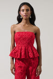 Arielle Jacquard Senny Peplum Top