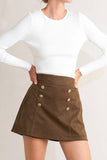 Speak Your Mind Suede Skort