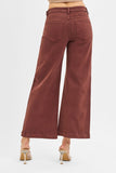 Brown High Rise Crop Jeans