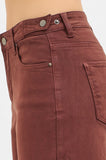 Brown High Rise Crop Jeans