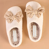 Betty Bow Maple Gingham Fuzzy Slipper