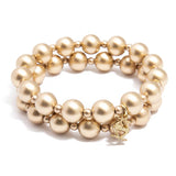 Zenzii Beaded Metallic Stretch Bracelet Set Jewelry