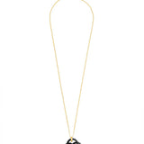 Zenzii Dainty Chain Long Necklace with Quatrefoil Pendant