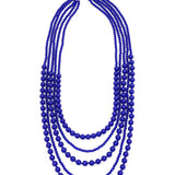 Zenzii Layered Resin Beaded Long Necklace