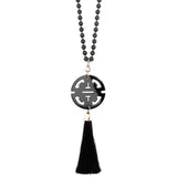 Zenzii Traveling Resin Pendant Necklace with Tassel
