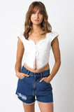 Coastal Eyelet Crop Top