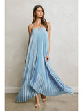 Light Blue Chiffon Maxi Dress