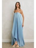 Light Blue Chiffon Maxi Dress