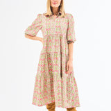 Eleanor Floral Midi Dress (Mary Square)