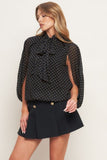 Polka Dot Cape Blouse