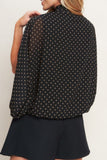 Polka Dot Cape Blouse