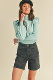 Ruffle Turtle Neck Sweater Top