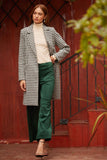 Houndstooth Long Sleeve Coat