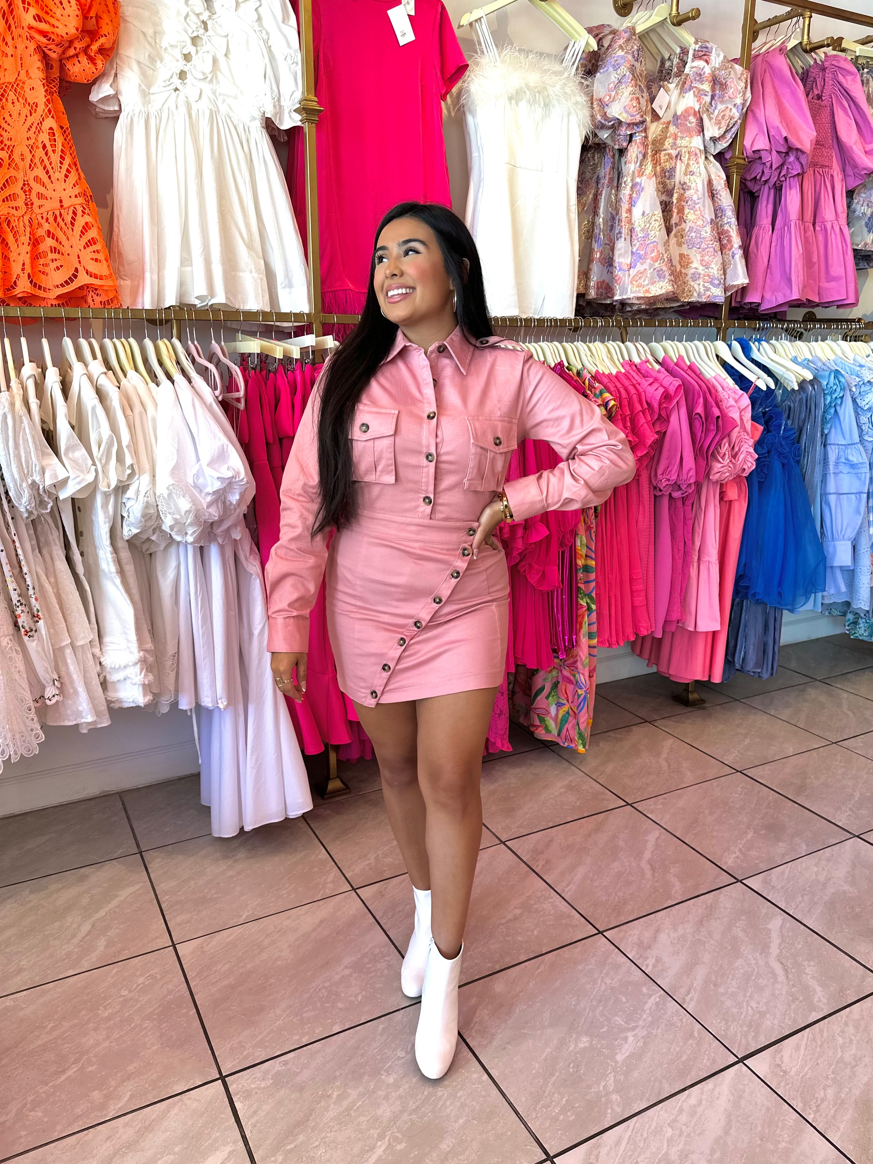 Falling for You Pink Dress Falling for You Pink Dress