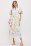 Meadow Bloom Floral Tunic Maxi Dress
