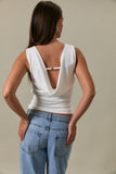 City Lights Cowl Back Top