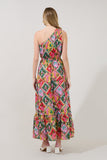 Elya One Shoulder Maxi Dress Tropical